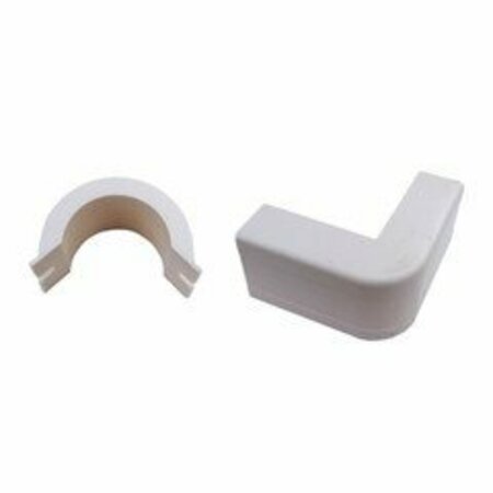 SWE-TECH 3C 1.25 inch Surface Mount Cable Raceway, White, Outside Elbow, 90 Degree FWT31R2-007WH